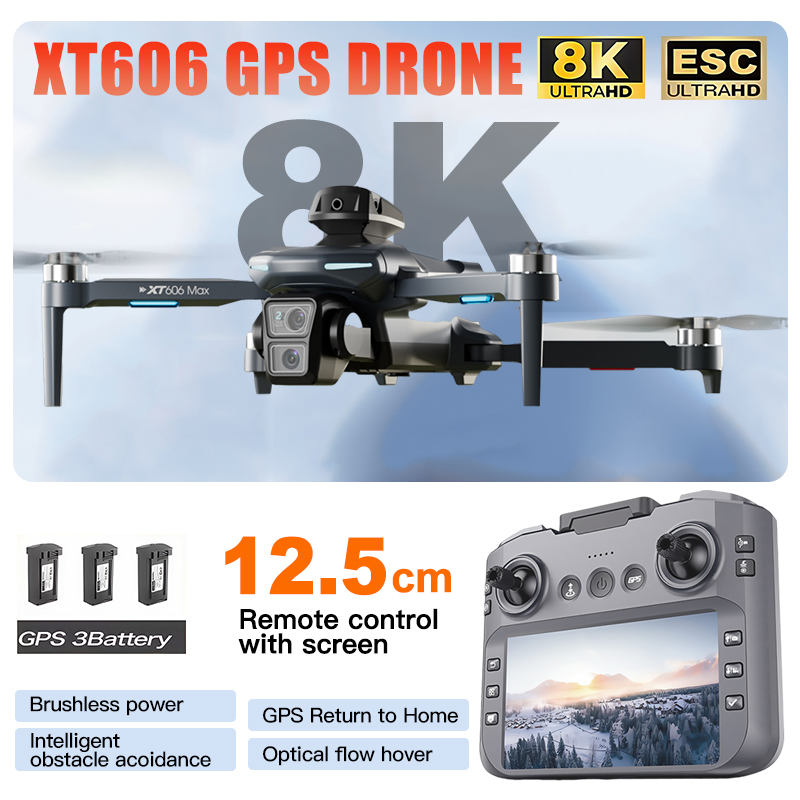 Drone Surveying - Drone XT606 MAX 3 con Batteria,