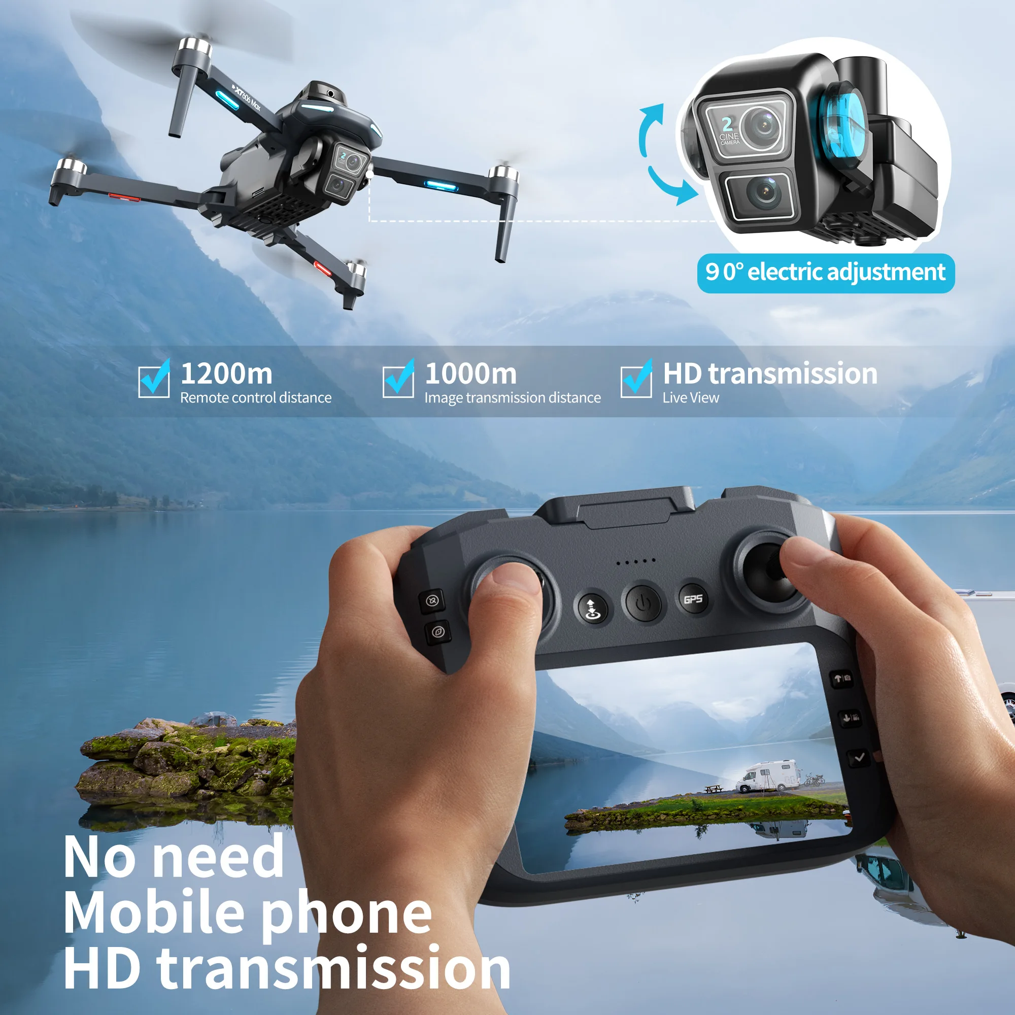 Drone GPS Originale XT606 MAX  - Drone Surveying recensione e prezzo